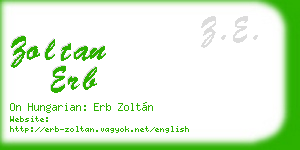 zoltan erb business card