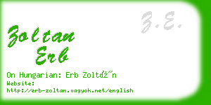 zoltan erb business card